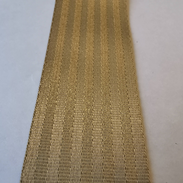 Sicherheitsgurt Beige/Gold 48 mm, Meterware, 2900 daN, Polyester Gurt Band Gurtband Auto
